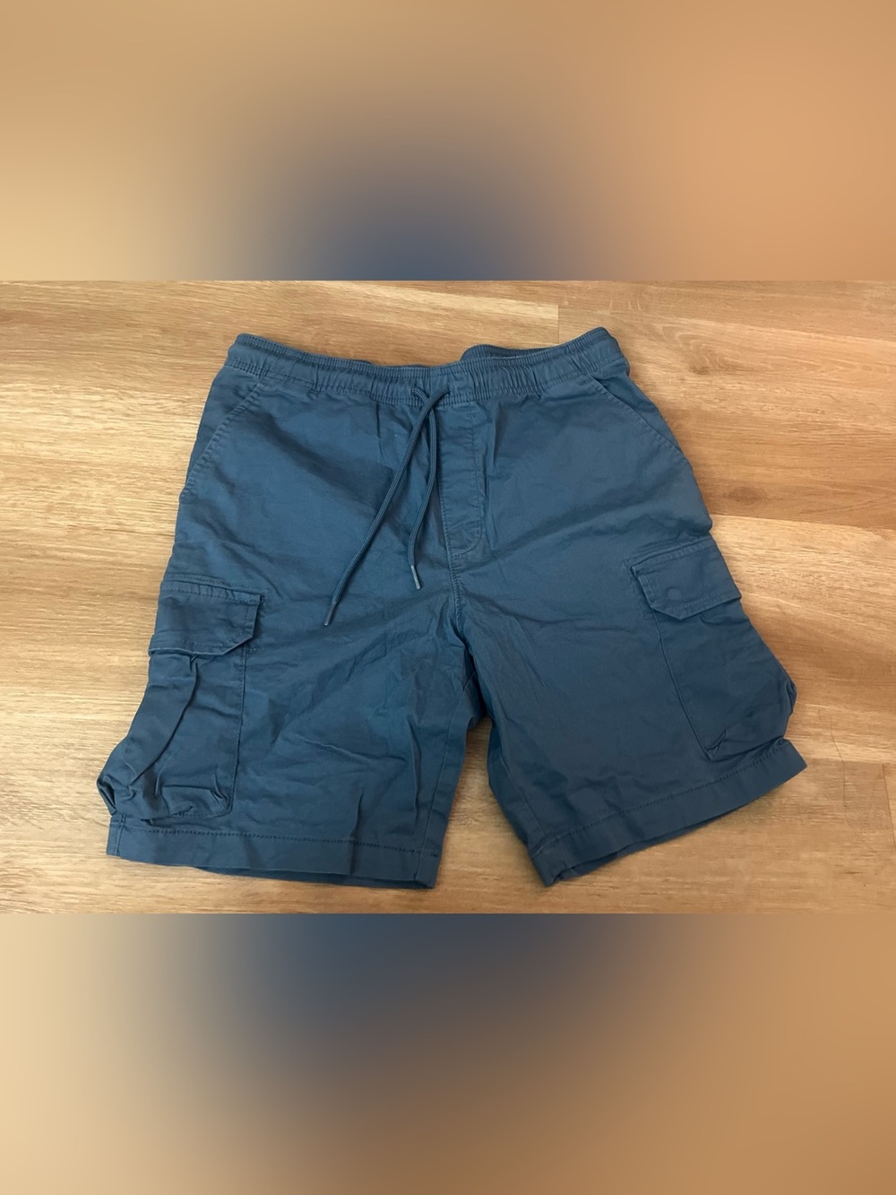 Men's Navy Cargo Drawstring Shorts